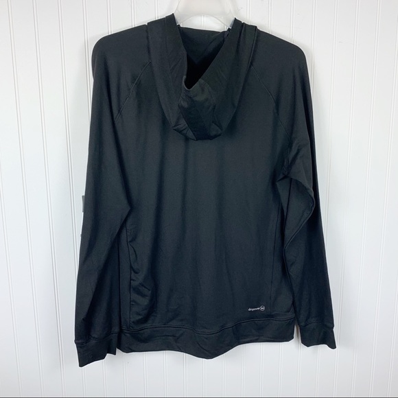 Russell Athletic Dri Power 360 Henley Hoodie Black - Picture 2 of 8